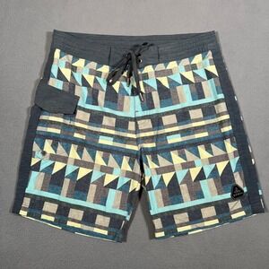 Prana Board Shorts Mens Size 32 Sander Aztec Geometric UPF 50 Swim Trunks Hybrid